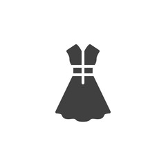 Sleeveless dress vector icon. filled flat sign for mobile concept and web design. Women's summer dress glyph icon. Symbol, logo illustration. Vector graphics
