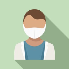 Dentist avatar icon. Flat illustration of dentist avatar vector icon for web design