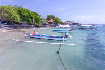 31 May 2017, Bali,Indonesia: Jukung Boat at Nusa Dua, Bali, Indonesia.