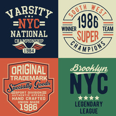 Vintage theme typography for t shirt prints, posters and other uses.