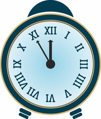 blue alarm clock  isolated image