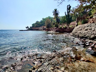 Rocky beaches of Goa, India