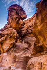 Rock formation of Little Petra - another archaeological site in Jordan