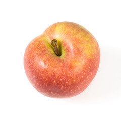 pommes rouges et vertes isolées sur un fond blanc