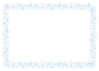 blue frame of bubbles