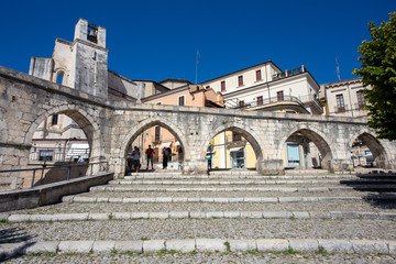 sulmona medieval city historic center italy