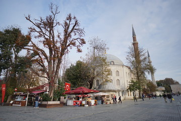 Cityscape  of tourist area of old town in Istanbul, Turkey