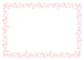 pink frame of bubbles