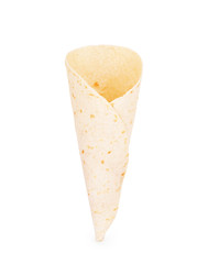 Corn tortillas on white background. Unleavened bread