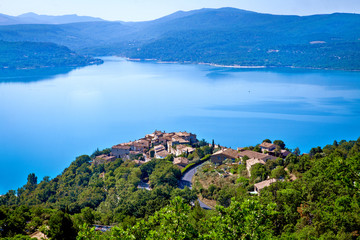 Beautiful Lake Sainte Croix of Verdon lake, provence, France. Taken from de village of Sainte Croix...