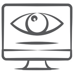 
Cyber monitoring icon, editable vector of online watching 
