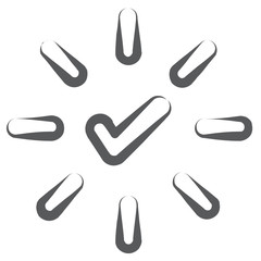 
Linear icon of verification, editable vector 
