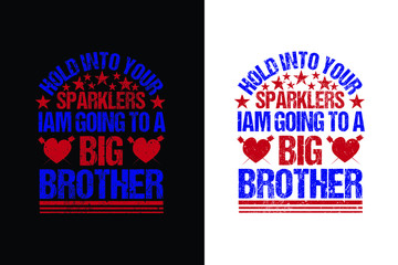 Big Brother Sparkler 4th of July Pregnancy Announcement Family