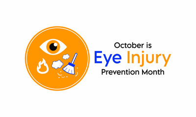 Vector illustration on the theme of Eye Injury prevention month observed each year during October.