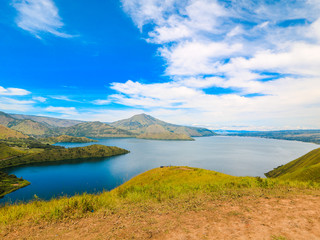 lake in the mountains in summer
