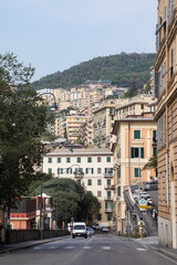 Fototapeta na wymiar Detail from the streets of Genoa Italy. Genoa is sixth largest city in Italy.