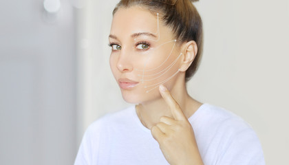 thread lift procedure ,non-surgical facelift,markup	