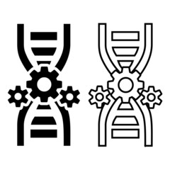 Bioengineering vector icon set. biotechnology illustration sign collection. agriculture symbol.