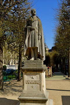 Paris; France - march 31 2019 : Lamartine square