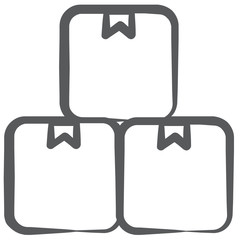 
Trendy line design of packages icon, cargo vector 

