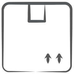 
Trendy line design of parcel icon
