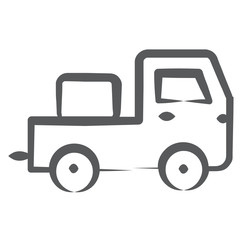 
Pickup truck, luggage carrier in editable design.
