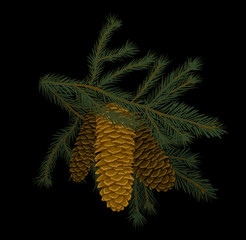 The bump is a spruce object. Vector illustration