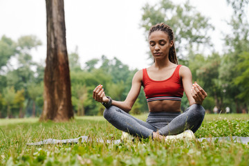 Attractive young african fitness woman