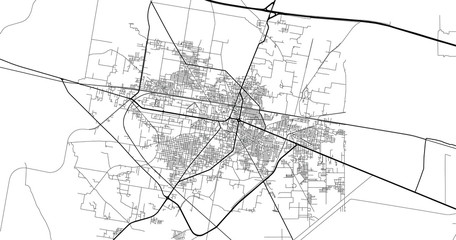 Urban vector city map of Sheikhupura, Pakistan, Asia