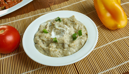 Burnt aubergine raita