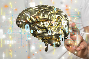 future AI smart brain artificial system network digital