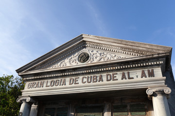 Masonic Burial vault (tomb), Colon Cemetery, Havana, Cuba