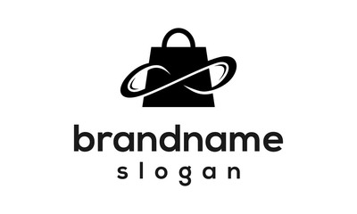 Infinity shop logo design vector