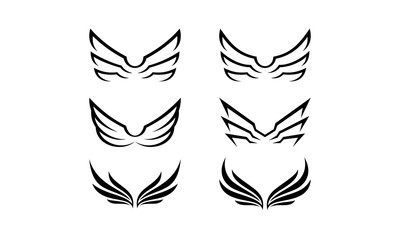 Fototapeta na wymiar Modern wing logo design vector