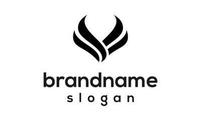 Obraz premium Modern wing logo design vector