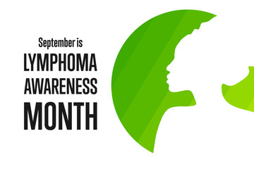 September is Lymphoma Awareness Month. Template for background, banner, card, poster with text inscription. Vector EPS10 illustration.