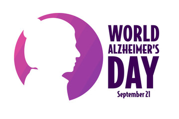 Fototapeta na wymiar World Alzheimer’s Day. September 21. Template for background, banner, card, poster with text inscription. Vector EPS10 illustration.
