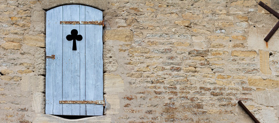 old wooden door and wall background banner