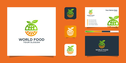 World food day logo and business card