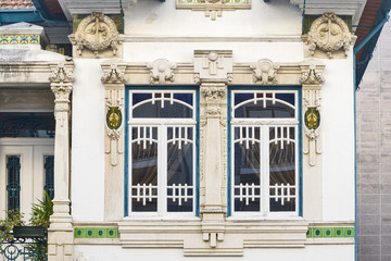 Fototapeta na wymiar Art nouveau style on a house in Aveiro, Portugal