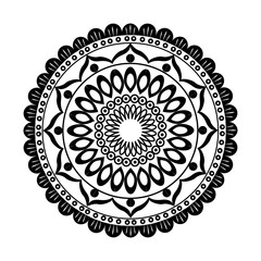 Ornamental mandala inspired ethnic art, patterned Indian. 