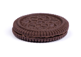 Double chocolate cookie with filling