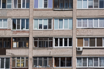 Typical facade of the panel building