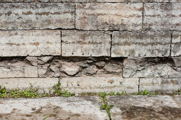 Old stone wall with part of floor