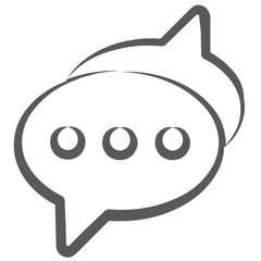 
Two chat bubbles showcasing communication concept icon
