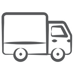 Fototapeta premium Road freight icon, modern design of logistics delivery van 