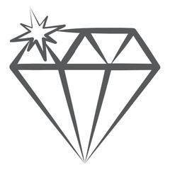 
Diamond icon style, crystal in modern line style 

