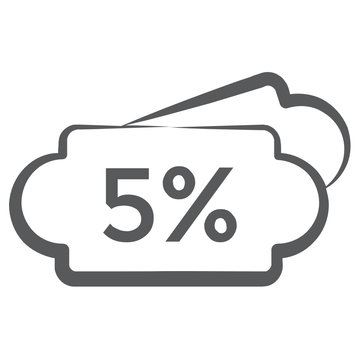 
A deduction or reduction, vector of discount coupon 
