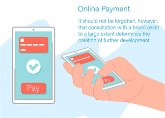 online payment design background vector illustration cartoon flat design