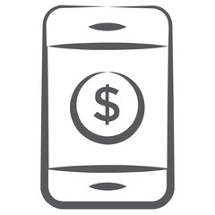 
Line design of mobile payment icon
